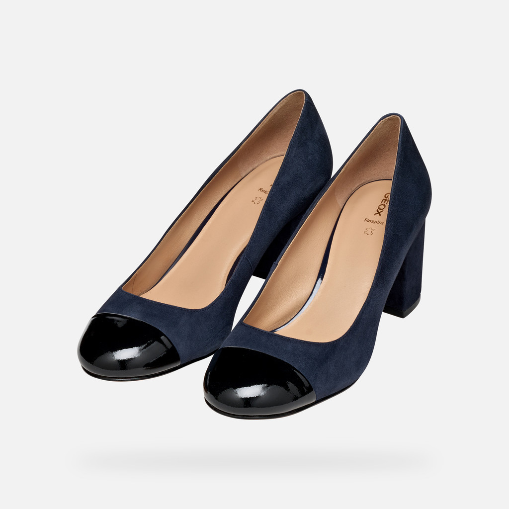 Medium heel pumps VIRNILISA 65 WOMAN Dark navy/Black - image number 8 | GEOX