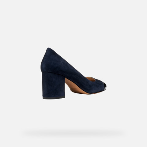 Medium heel pumps VIRNILISA 65 WOMAN Dark navy/Black - image number 5 | GEOX