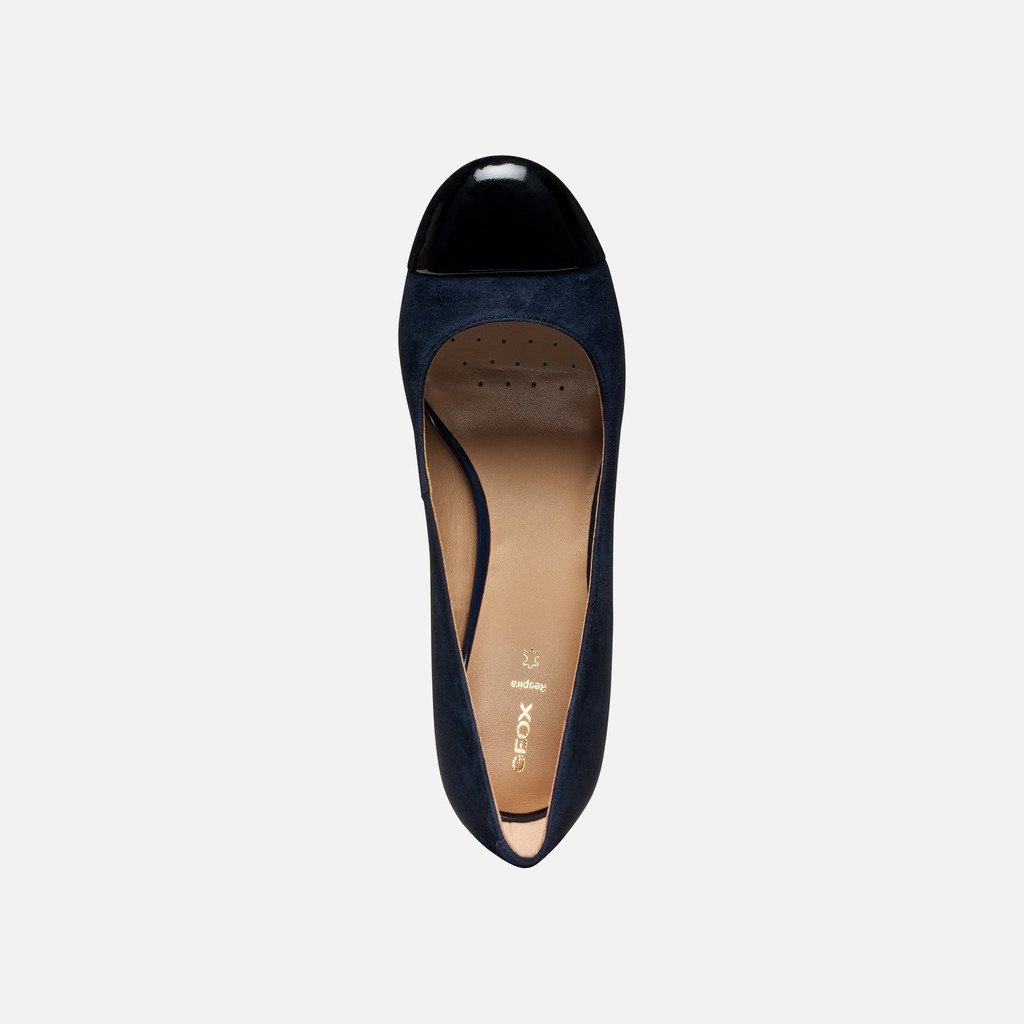 Medium heel pumps VIRNILISA 65 WOMAN Dark navy/Black - image number 6 | GEOX