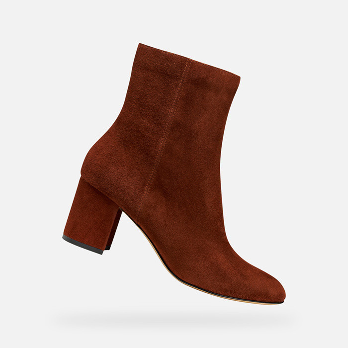 Bottines talon moyen VIRNILISA 65 FEMME Rouge brique | GEOX