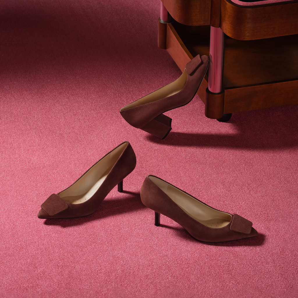 Medium heel pumps VIRNILISA 65 WOMAN Wine - image number 7 | GEOX