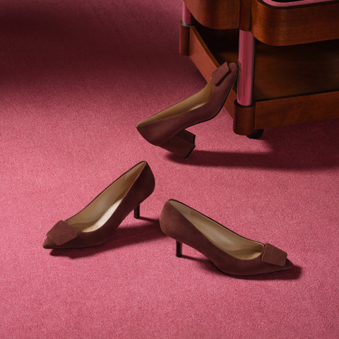 Medium heel pumps VIRNILISA 65 WOMAN Wine - image number 7 | GEOX