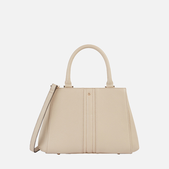 Handbag DHYALMA BAG WOMAN Off White | GEOX