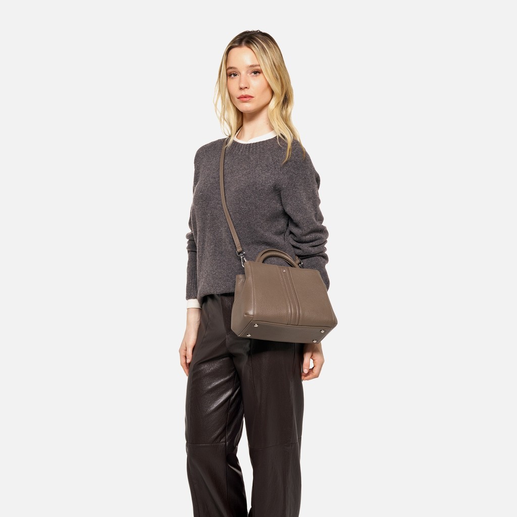 Borsa a mano DHYALMA BAG DONNA Taupe - image number 7 | GEOX