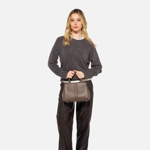 Borsa a mano DHYALMA BAG DONNA Taupe - image number 1 | GEOX