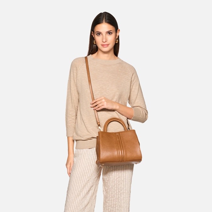 Handbag DHYALMA BAG WOMAN Cognac | GEOX