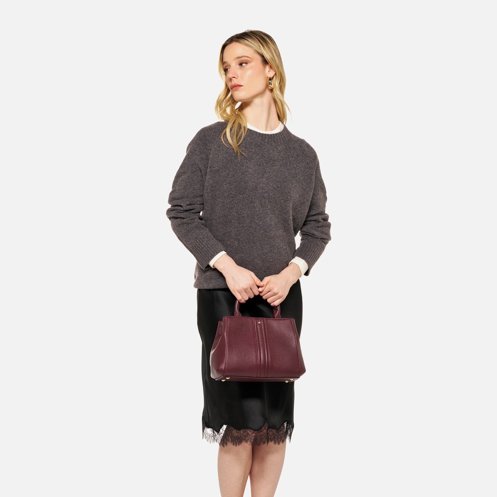 Handbag DHYALMA BAG WOMAN Bordeaux - image number 8 | GEOX