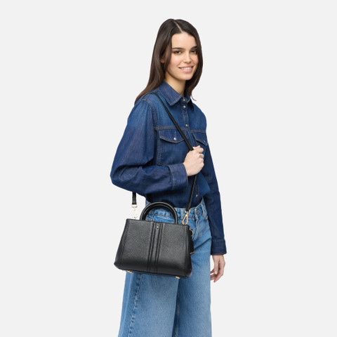Handbag DHYALMA BAG WOMAN Black - image number 7 | GEOX