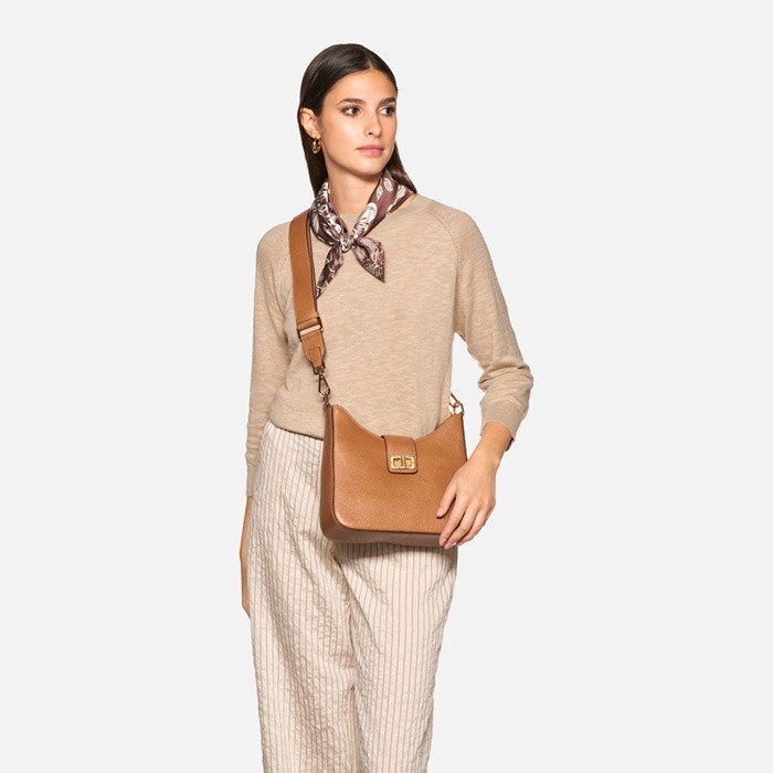 Cross-body bag VIRNILISA BAG WOMAN Cognac | GEOX