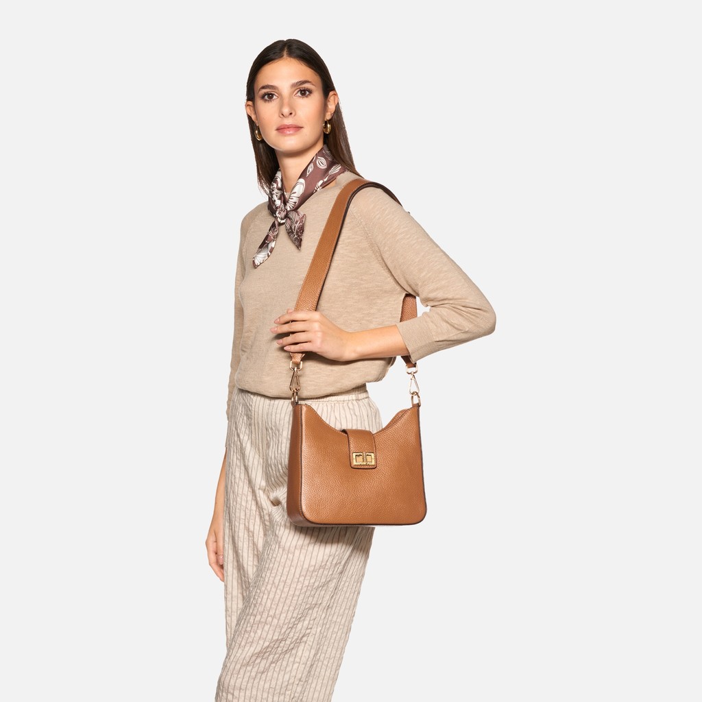 Borsa a tracolla VIRNILISA BAG DONNA Cognac - image number 0 | GEOX