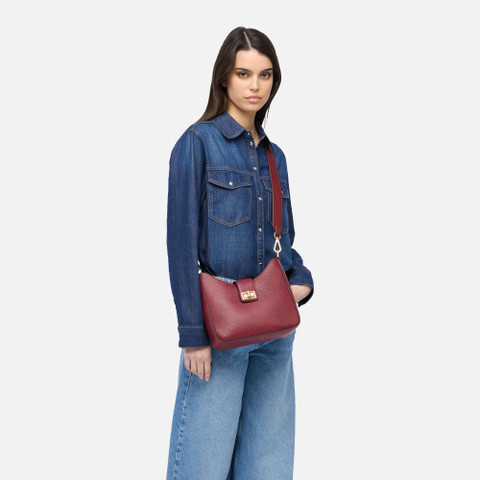 Cross-body bag VIRNILISA BAG WOMAN Bordeaux - image number 1 | GEOX