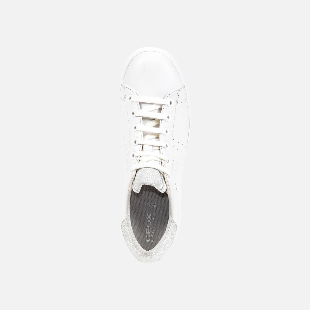 Geox® JAYSEN: Women's white Low Top Sneakers | Geox® Collection