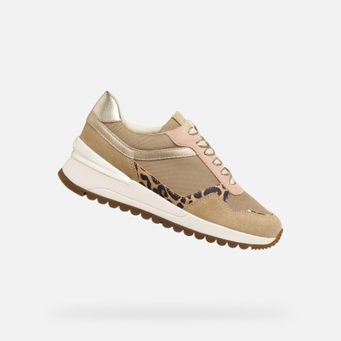 Zapatillas bajas DESYA MUJER Gris pardo claro/Blanco lechoso | GEOX