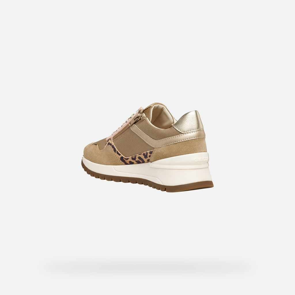 Zapatillas bajas DESYA MUJER Gris pardo claro/Blanco lechoso - image number 3 | GEOX