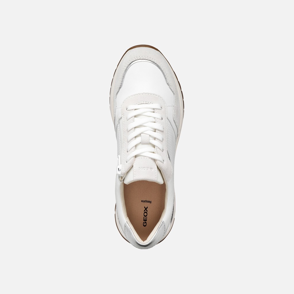 Low top sneakers DESYA WOMAN White/Off White - image number 5 | GEOX