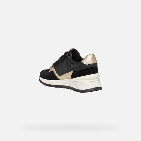Low top sneakers DESYA WOMAN Black/Light Gold - image number 3 | GEOX