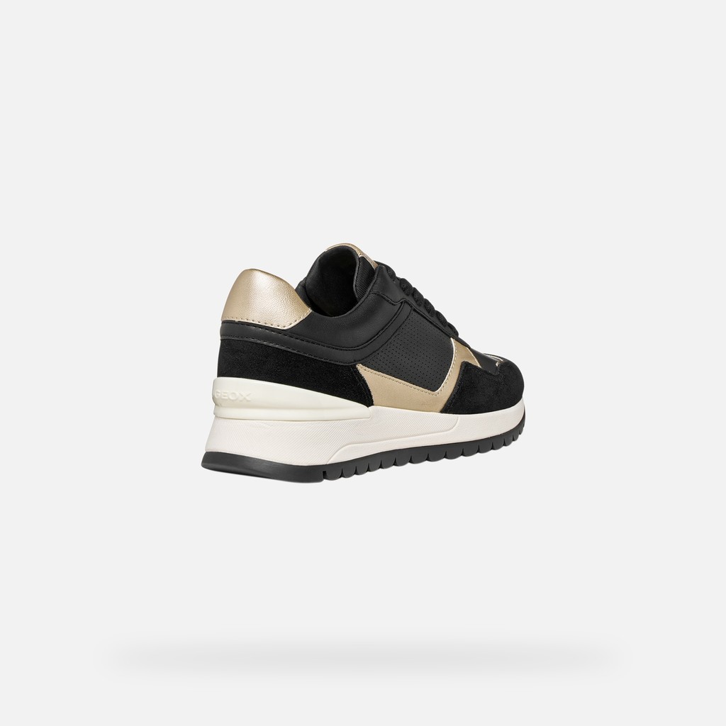 Low top sneakers DESYA WOMAN Black/Light Gold - image number 4 | GEOX