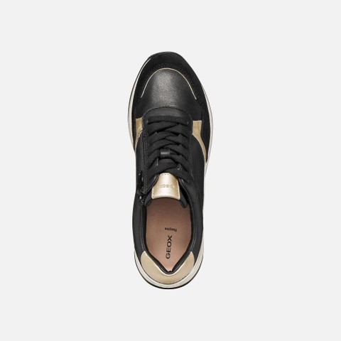 Low top sneakers DESYA WOMAN Black/Light Gold - image number 5 | GEOX