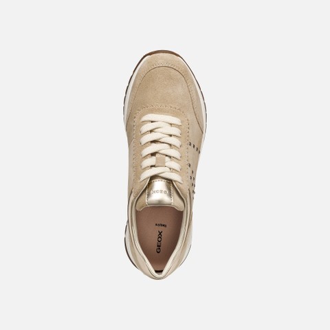 Low top sneakers DESYA WOMAN Cream/Light Gold - image number 5 | GEOX
