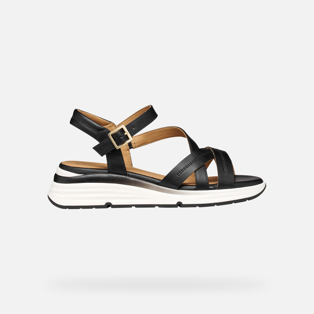 Platform sandals ELOWYNNE WOMAN Black - image number 1 | GEOX