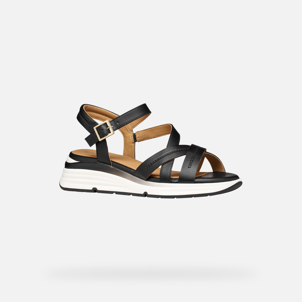 Platform sandals ELOWYNNE WOMAN Black - image number 2 | GEOX