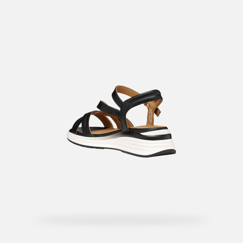 Platform sandals ELOWYNNE WOMAN Black - image number 3 | GEOX