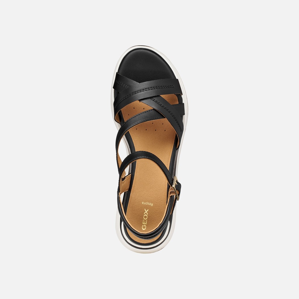 Platform sandals ELOWYNNE WOMAN Black - image number 5 | GEOX