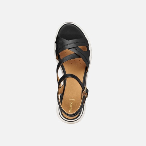 Platform sandals ELOWYNNE WOMAN Black - image number 5 | GEOX