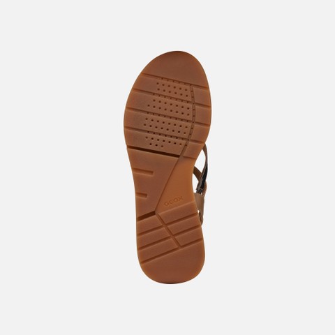 Sandales plateforme ELOWYNNE FEMME Beige fonc&eacute;/Beige - image number 6 | GEOX