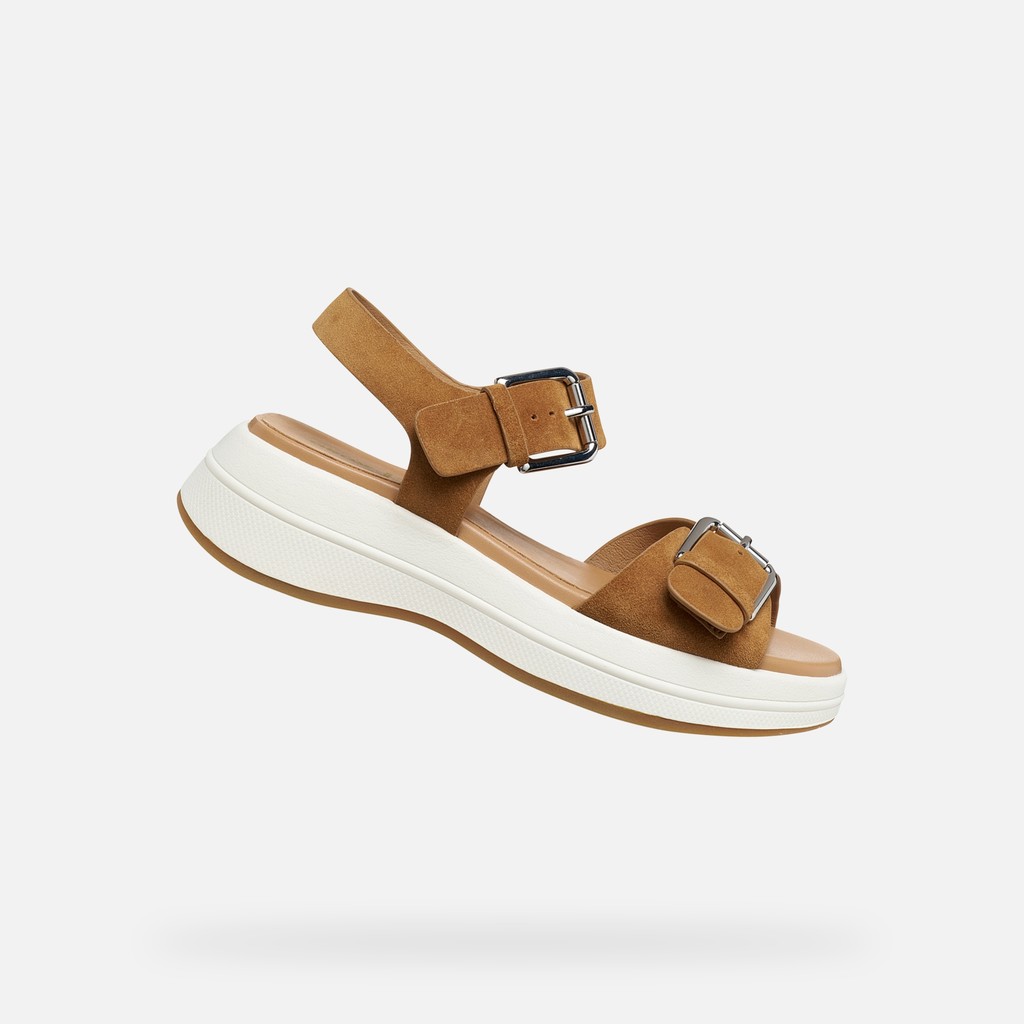 Platform sandals SPHERICA ECUB-3 S WOMAN Cognac - image number 0 | GEOX