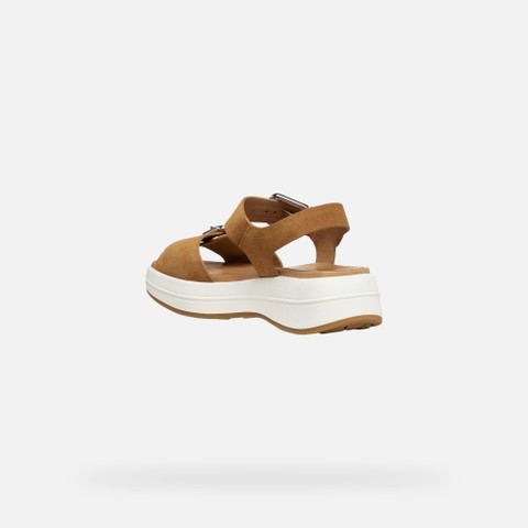 Platform sandals SPHERICA ECUB-3 S WOMAN Cognac - image number 3 | GEOX