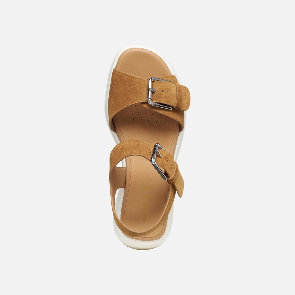 Platform sandals SPHERICA ECUB-3 S WOMAN Cognac - image number 5 | GEOX