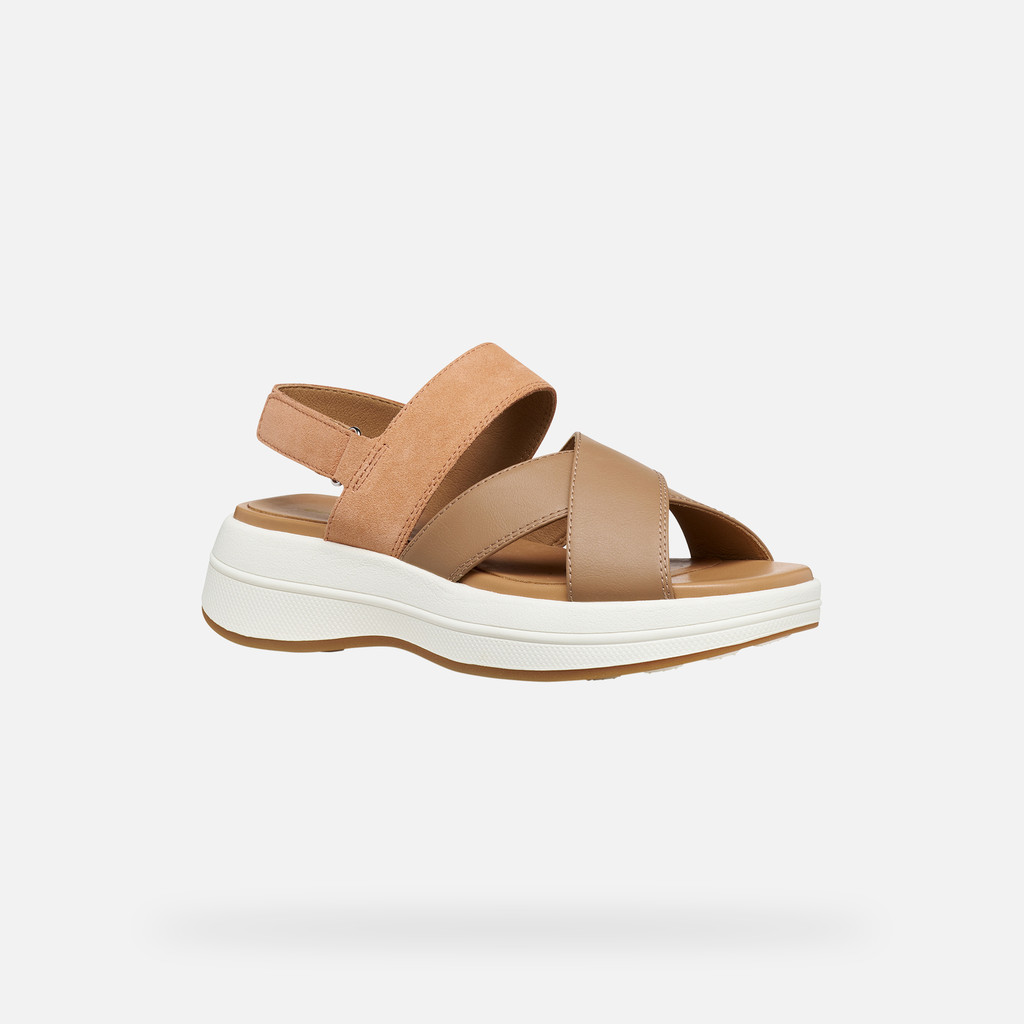 Platform sandals SPHERICA ECUB-3 S WOMAN Peach/Beige - image number 2 | GEOX