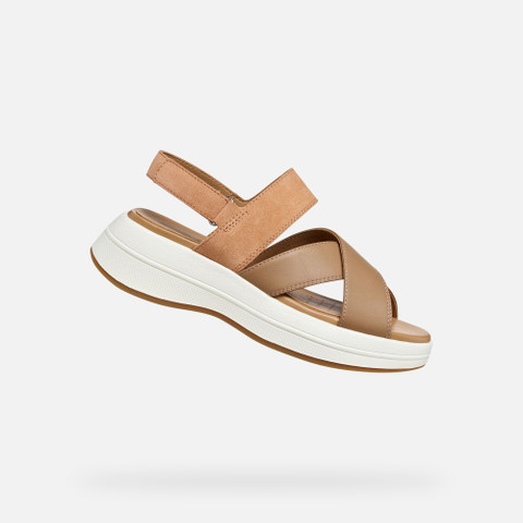 Platform sandals SPHERICA ECUB-3 S WOMAN Peach/Beige | GEOX