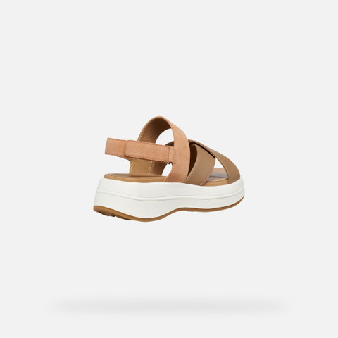 Platform sandals SPHERICA ECUB-3 S WOMAN Peach/Beige - image number 4 | GEOX