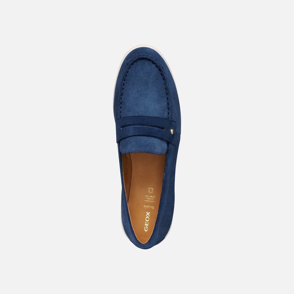 Suede loafers XAND 3 WOMAN Avio - image number 5 | GEOX