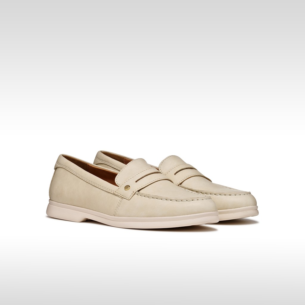 Leather loafers XAND 3 WOMAN Papyrus - image number 2 | GEOX