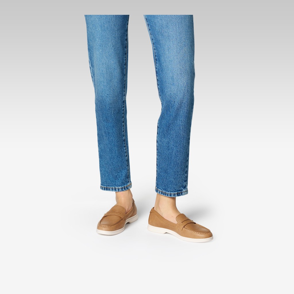 Mocassini in pelle XAND 3 DONNA Beige - image number 1 | GEOX