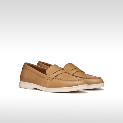 Mocassini in pelle XAND 3 DONNA Beige - image number 2 | GEOX