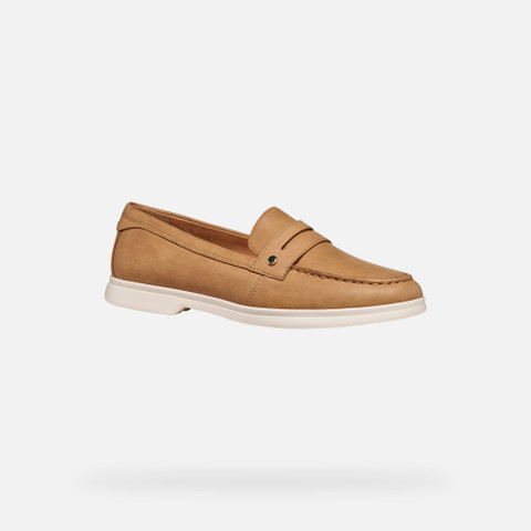 Leather loafers XAND 3 WOMAN Beige - image number 2 | GEOX