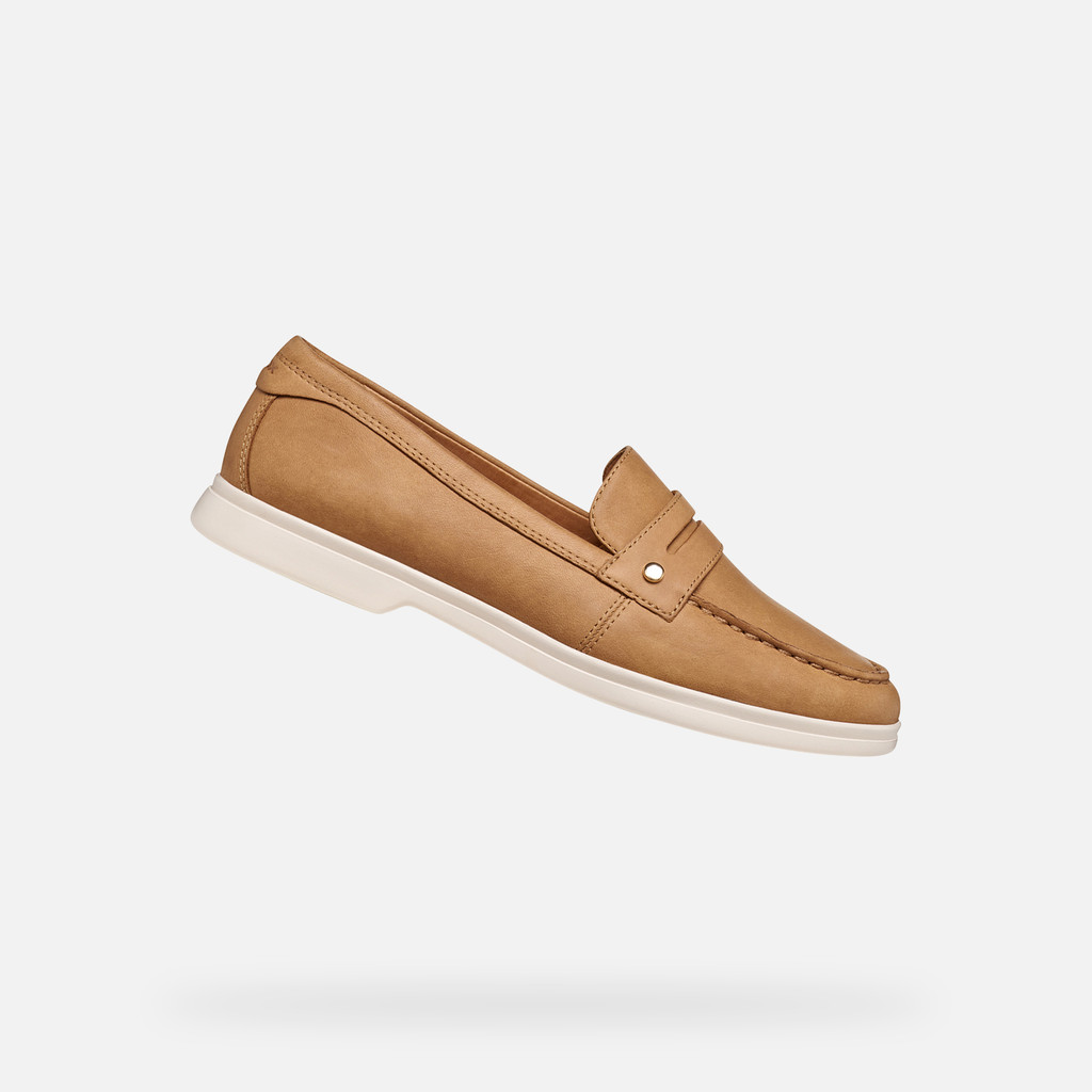 Leather loafers XAND 3 WOMAN Beige - image number 0 | GEOX