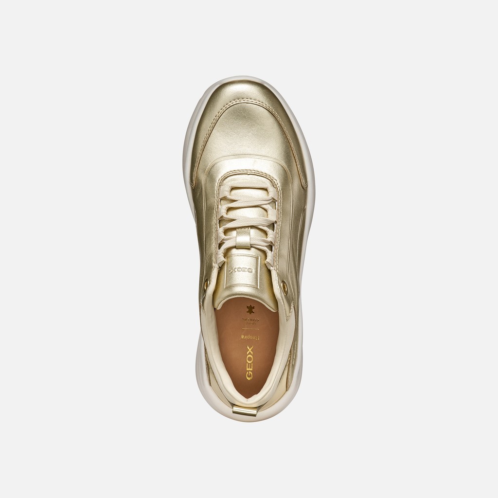 Sneakers &agrave; plateforme XTORS FEMME Or clair - image number 5 | GEOX