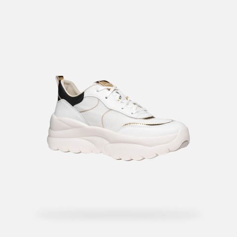 Platform trainers XTORS WOMAN White/Light Gold - image number 2 | GEOX