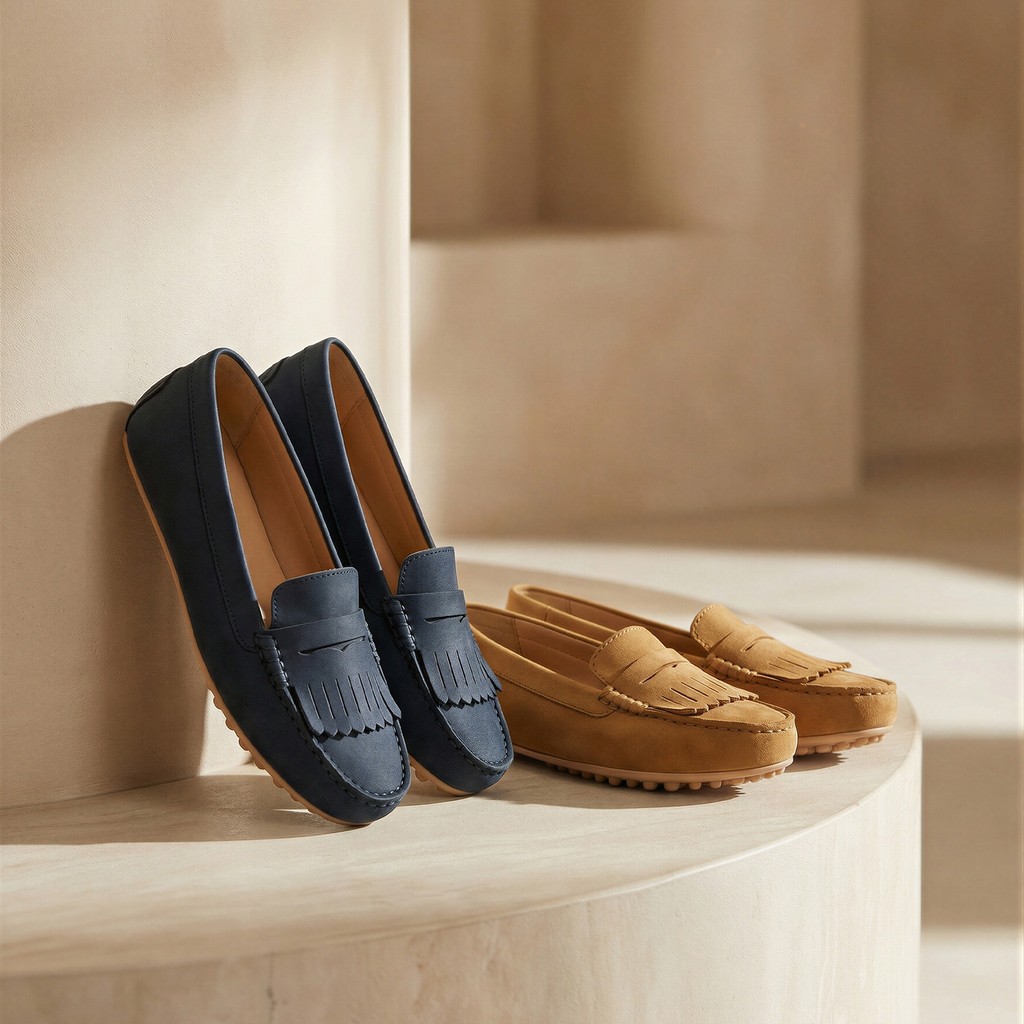 Suede loafers KALISTENA WOMAN Navy - image number 1 | GEOX