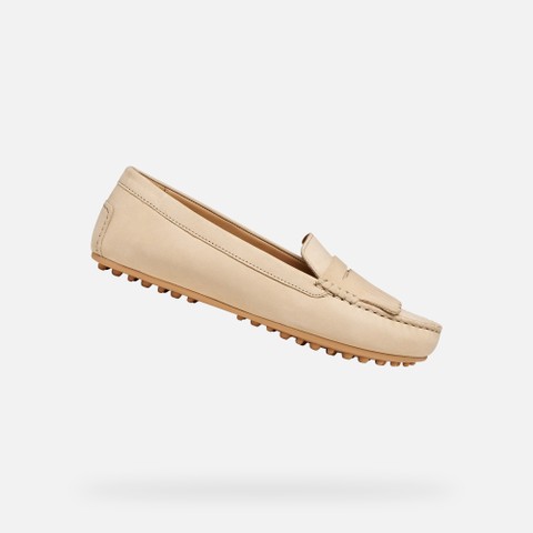 Leather loafers KALISTENA WOMAN Natural | GEOX