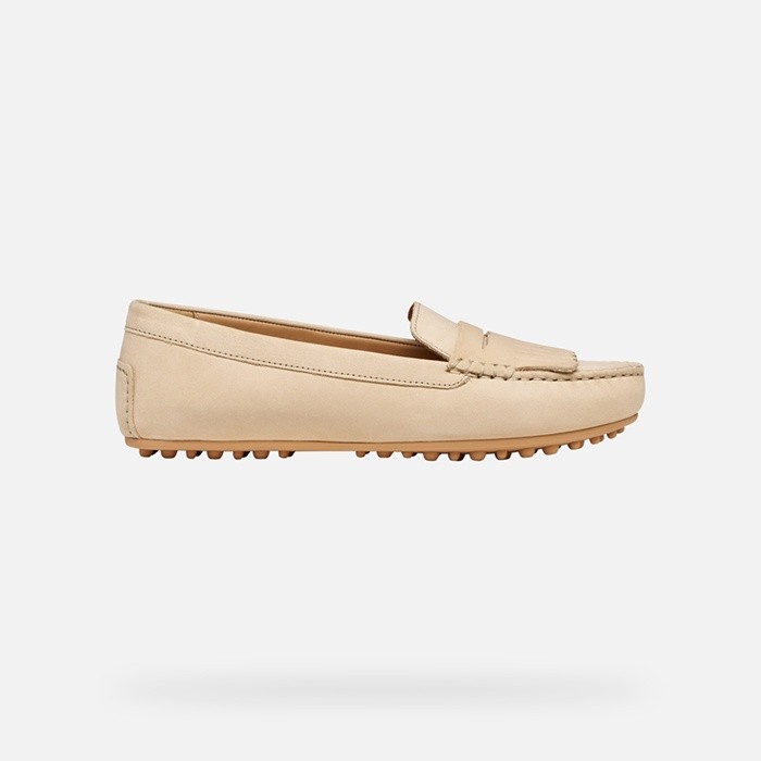 Leather loafers KALISTENA WOMAN Natural | GEOX