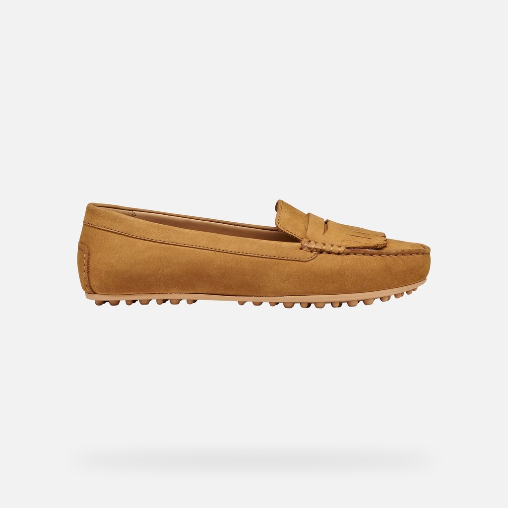 Suede loafers KALISTENA WOMAN Cognac - image number 1 | GEOX