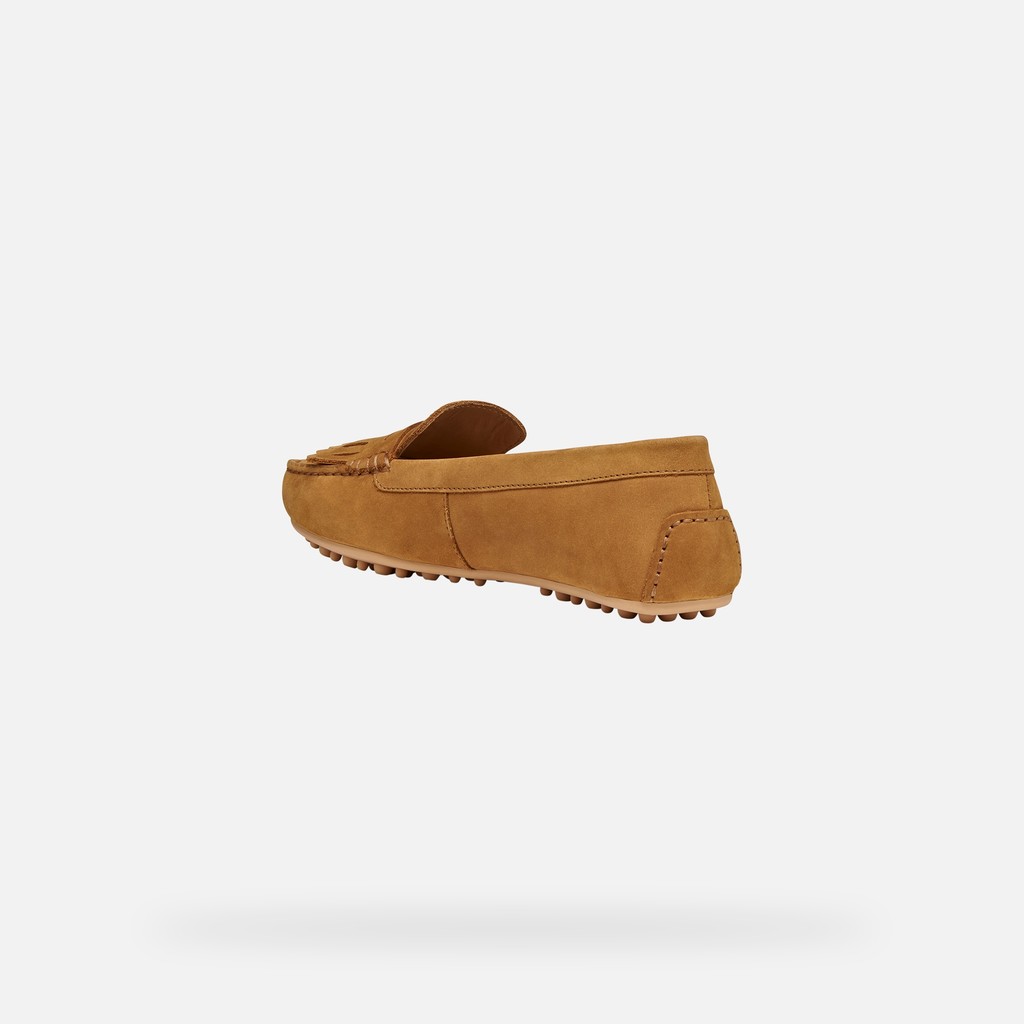 Suede loafers KALISTENA WOMAN Cognac - image number 3 | GEOX