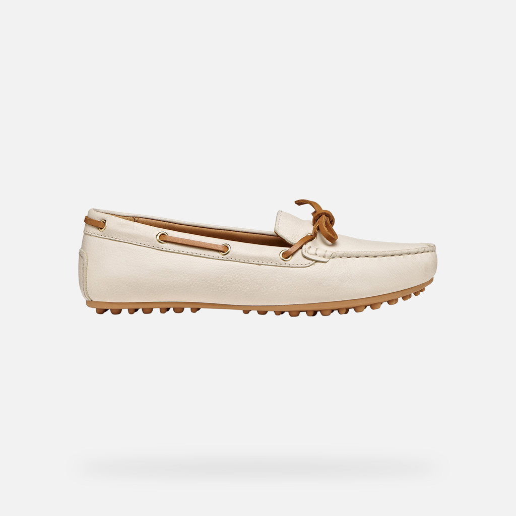 Mocassins en cuir KALISTENA FEMME Beige/Tabac - image number 1 | GEOX