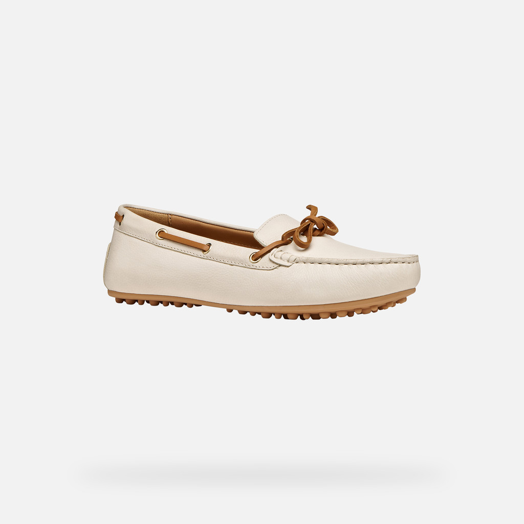 Mocassins en cuir KALISTENA FEMME Beige/Tabac - image number 2 | GEOX